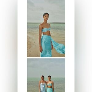 Baobab collection turquoise swimsuit/bikini and asymmetrical skirt NWT